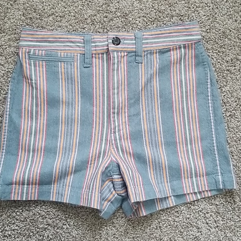 Madewell Emmett Shorts Rainbow Stripe